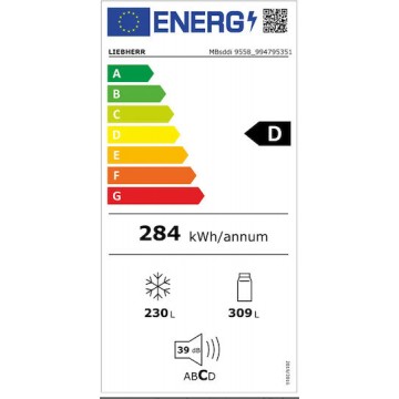 Liebherr Ψυγείο Ντουλάπα 539lt Total NoFrost Υ180.5xΠ90.6xΒ74.5εκ. Inox MBSDDI 9558 Liebherr Ψυγείο Ντουλάπα 539lt Total NoFrost Υ180.5xΠ90.6xΒ74.5εκ. Inox MBSDDI 9558